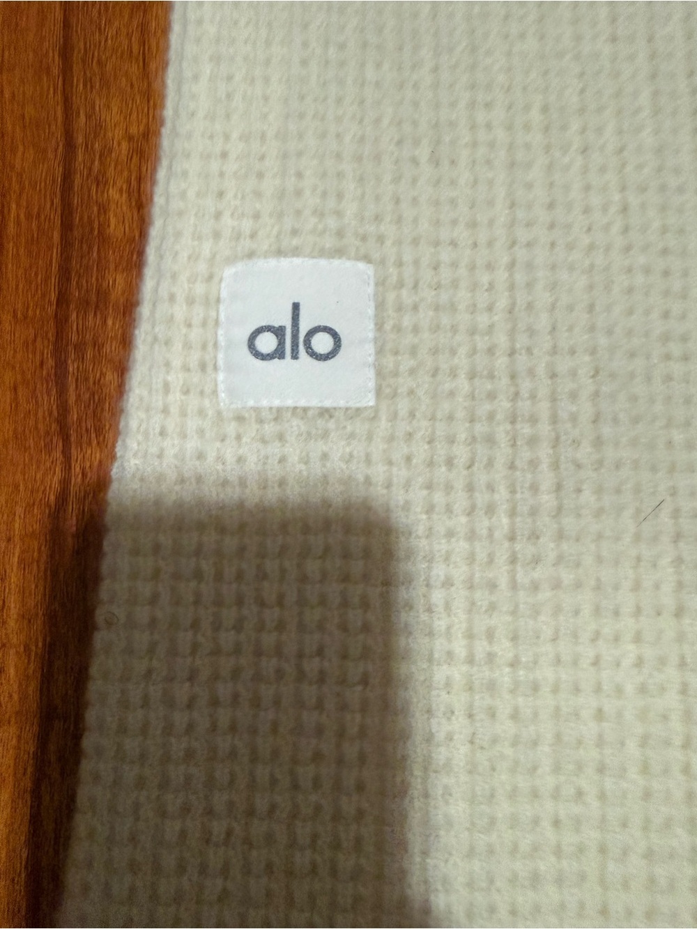 ALO Yoga Cream Knit Waffle Lounge Pants - Picture 3 of 6